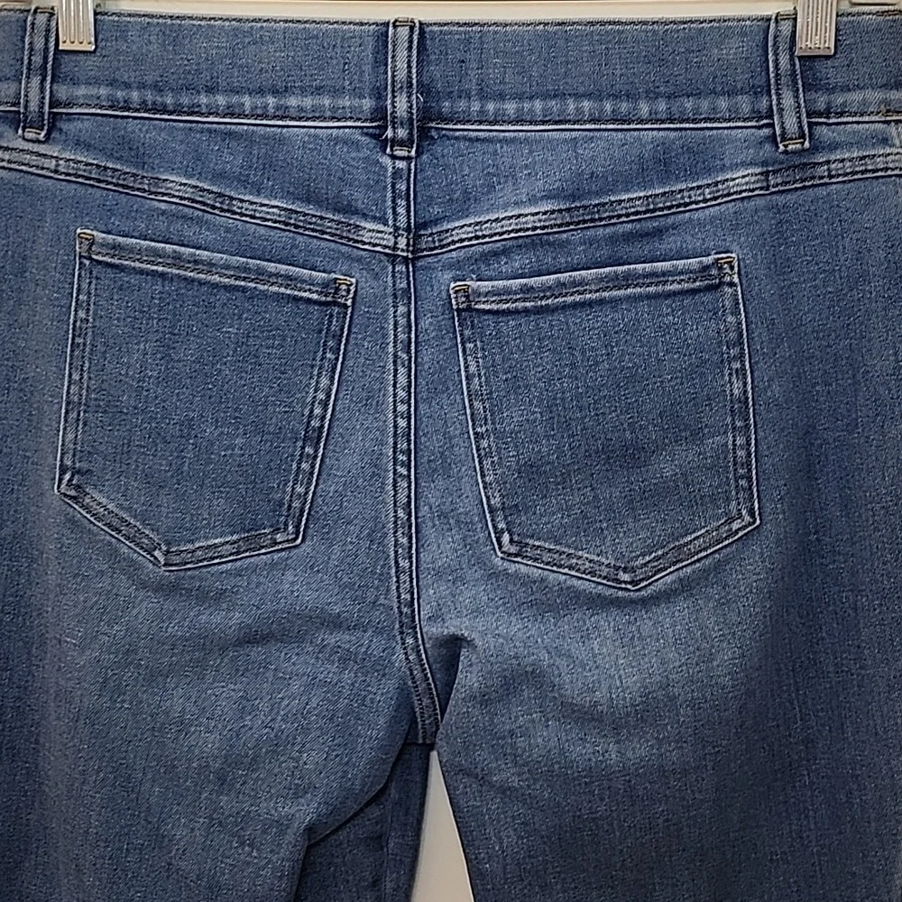 SPANX JEANS High-Rise Flare Authentic Blue Meduim Blue Strechable Pants Size XL - Picture 14 of 16